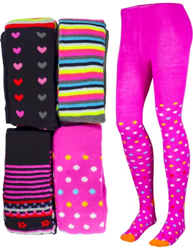 T&R Industrees 5 Stück warme Thermo Strumpfhosen für Mädchen | Supermix 5 | 104-116 von T&R Industrees