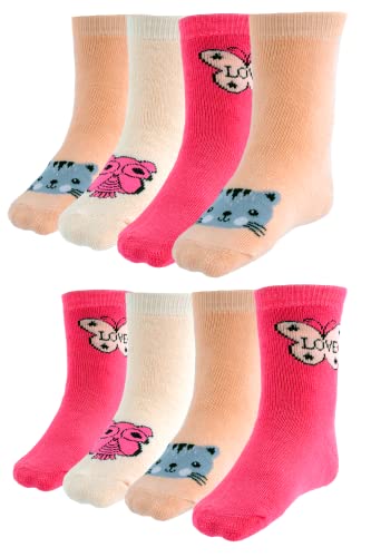 T&R Industrees 8 Paar warme Thermosocken | gefütterte Wintersocken für Mädchen | Mix 3| 23-26 von T&R Industrees