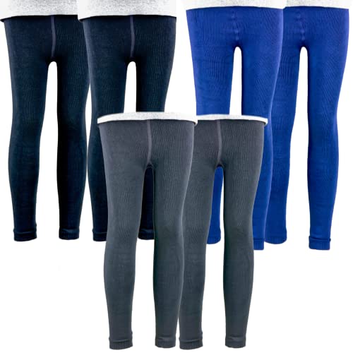 T&R Industrees Kinder Thermo Leggings für Jungen und Mädchen | Leggins| warm kuschelig Winter| Unisex Supermix2| 6 Stück | 110-122 von T&R Industrees