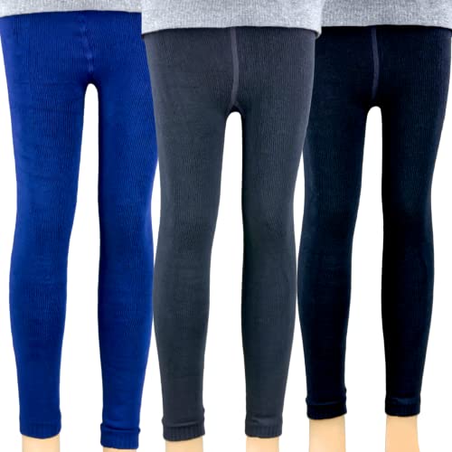 T&R Industrees Kinder Thermo Leggings für Jungen und Mädchen | Leggins| warm kuschelig Winter| Unisex Supermix3| 3 Stück | 122-134 von T&R Industrees