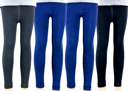 T&R Industrees Kinder Thermo Leggings für Jungen und Mädchen | Leggins| warm kuschelig Winter| Unisex Supermix3| 4 Stück | 110-122 von T&R Industrees