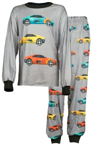 T&R Industrees Langer Schlafanzug für große Kinder | Langarm Pyjama – Auto Design | 146-152 von T&R Industrees