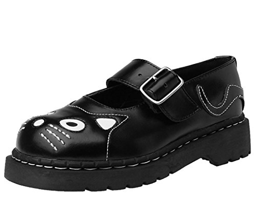 T.U.K. Anarchic Mary Jane Kitty - Schuhe für Damen - Farbe Schwarz - Größe EU42 von T.U.K