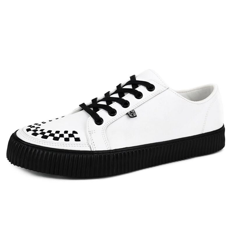 T.U.K. - Gothic Sneaker - White Leather Upper - EU41 bis EU46 - für Männer - Größe EU41 - weiß von T.U.K.