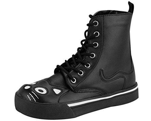 T.U.K. Kitty Combat Leather Boot - Damen-Stiefel - Farbe Schwarz Vegan - Größe EU37 T.U.K. Kitty Combat Leather Boot - Damen-Stiefel - Farbe Schwarz Vegan - Größe EU37 von T.U.K