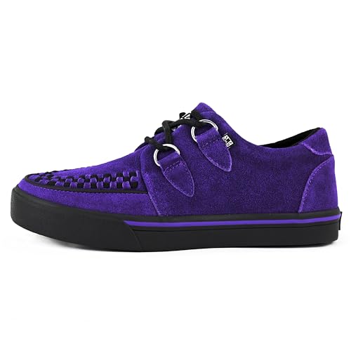 T.U.K. Creeper Sneaker aus Leder & Wildleder - Farbe Purple Suede - Herren & Damen - Größe 38 von T.U.K