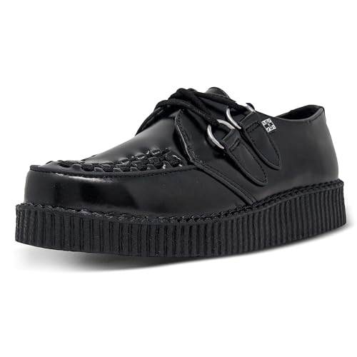 T.U.K. Leather Viva Low Creeper - Herren & Damen Schuhe - Farbe Black Leather - Größe EU45 von T.U.K