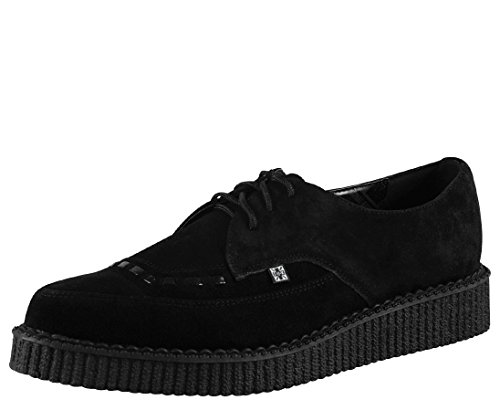 T.U.K. Pointed Creeper Lace-up - Herren & Damen Schuhe - Farbe Black Suede - Größe EU42 von T.U.K
