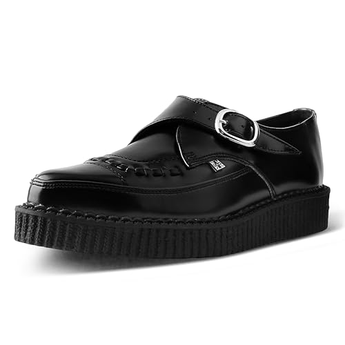 T.U.K. Pointed Creeper Monk Buckle - Herren & Damen Schuhe - Farbe Black Leather - Größe EU41 von T.U.K