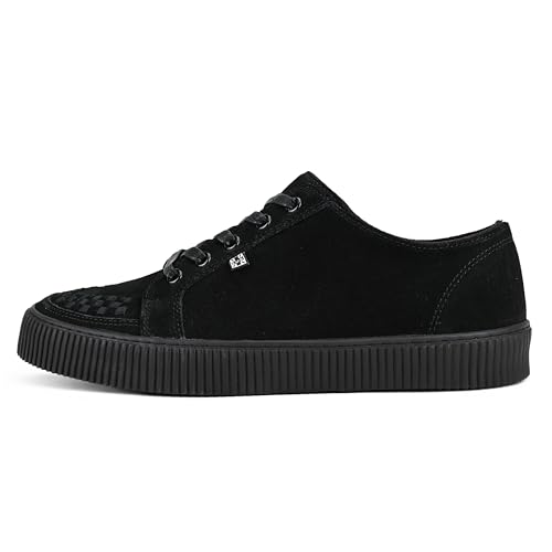 T.U.K. Ribbed Sole Sneaker - Modeschuhe für Männer und Frauen - Skate, Punk, Rock und Gothic Style aus Leder, Wildleder und Canvas- Farbe Black Suede - Größe 39 von T.U.K