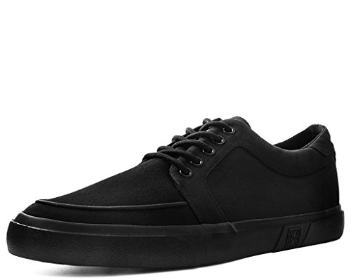 T.U.K. Vegan Creeper Sneaker - Herren & Damen Schuhe - Farbe Eyelet Black - Punk, Goth und Rocker Style Leder und Wildleder Schnürschuhe - Größe 39 von T.U.K