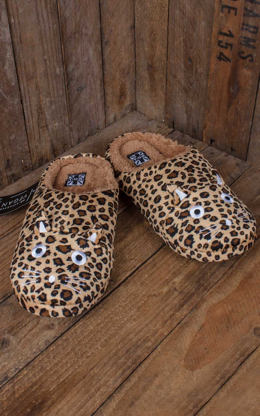 TUK Hausschuh Kitty Slipper Leopard #36/37 von T.U.K