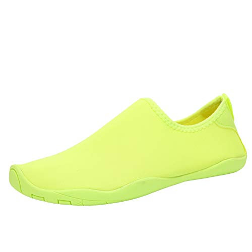 Damen Herren Badeschuhe Schnell Trocknend Strandschuhe Aquaschuhe Wasserschuhe Surfschuhe Schwimmschuhe Barfuß Schuhe Strandschuhe Aquaschuhe rutschfeste (Grün, 37) von T-