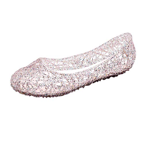 Damen Sandalen Schuhe MŠdchen Frozen Eiskšnigin Prinzessin Verkleiden Sich Mädchen Phantasie Prinzessin Schuhe für Cosplay Party Geburtstag Schnee Königin Gelee Partei Schuhe Sandalen (Pink, 39) von T-