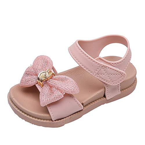 Mädchen Mary Jane Strandschuhe mit Schmetterling Prinzessin Schuhe Kinder Sandalen Partei Schuhe Girl Kostüm Zubehör Karneval Verkleidung Party Aufführung Fasching Tanzball (Pink, 27) von T-