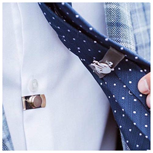 Magnetisch Krawattenklammer Krawattennadel Anti-Falten-Clip Anti-Floating Anti-Swing Tie Clips Accessoires für Herren ideales Business Hochzeit Krawattennadel von T-