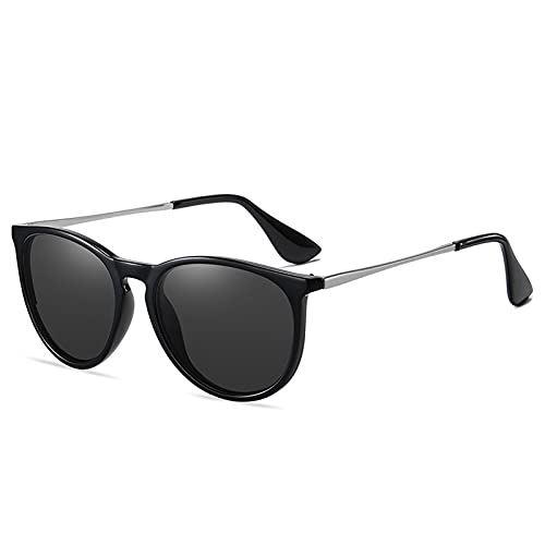 Retro Polarisierte Sonnenbrillen Sonnenbrille,Sunglasses Sportsonnenbrille Herren Damen Polarisierte Sonnenbrille, Sonnenbrille/Der Rahmen der Brille ist Outdoor (Schwarz) von T-