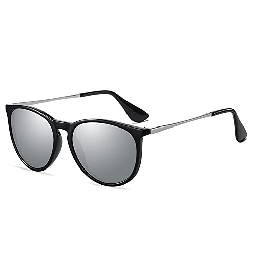 Retro Polarisierte Sonnenbrillen Sonnenbrille,Sunglasses Sportsonnenbrille Herren Damen Polarisierte Sonnenbrille, Sonnenbrille/Der Rahmen der Brille ist Outdoor (Silber) von T-