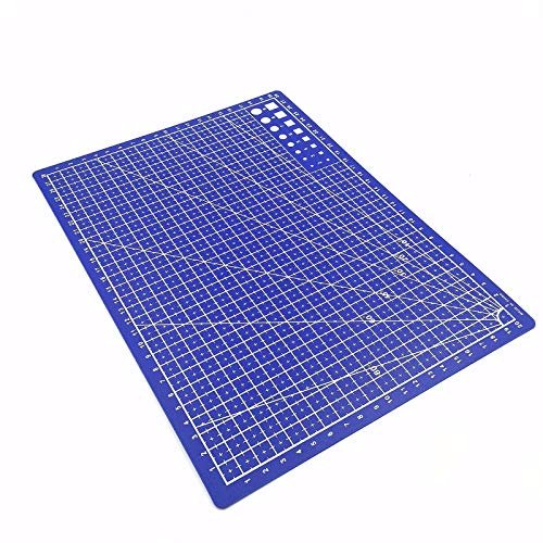 Schneidematte A5, Schneidematte Selbstheilend, Bastelunterlage Schnittfest, Bastelmatte, Schreibtischunterlage und Schneidematte 14.5CM X 21CM Schneideunterlage A5 zum Nähen (Blue) von T-