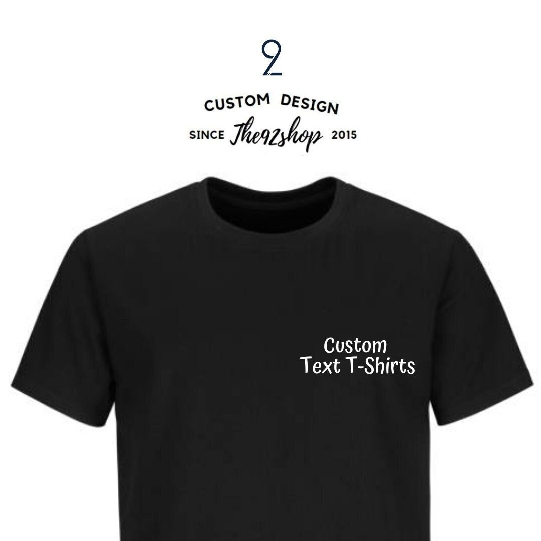 T92 Individuell Besticktes T-Shirt, Kurzarm [Personalisiert, Hochzeiten, Geschenke, Matching, Freunde, Herren, Damen] von T92made