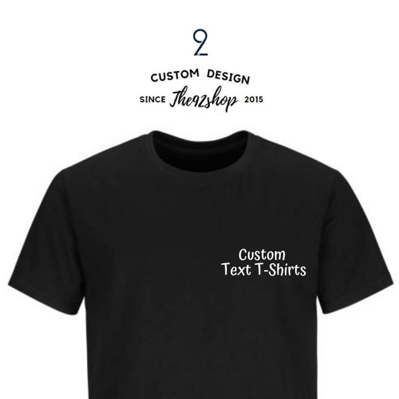T92 Individuell Besticktes T-Shirt, Kurzarm [Personalisiert, Hochzeiten, Geschenke, Matching, Freunde, Herren, Damen] von T92made
