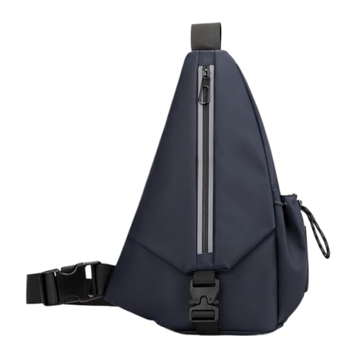 Brusttasche mit reflektierenden Streifen, leichte Brusttaschen for Männer, Crossbody-Sporttaschen mit Fronttasche mit Reißverschluss(Blue) von TABAGFKFNV