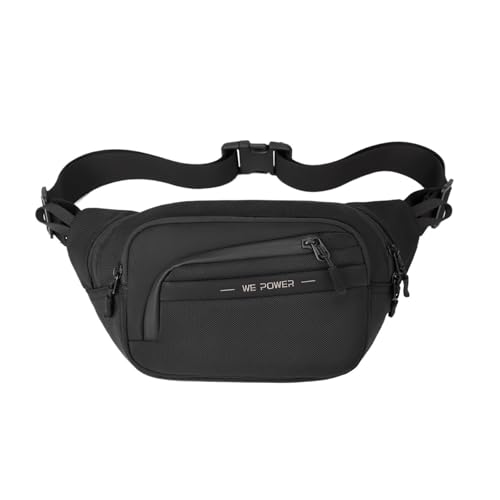 Crossbody Brust Handtaschen Waistpack Casual Brust for Frauen und Männer einfache Sport Taille(Black) von TABAGFKFNV