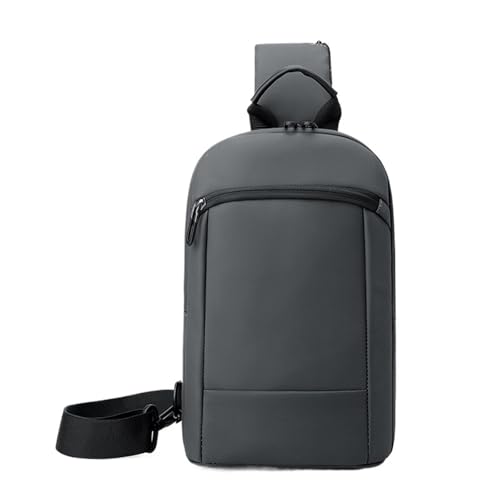 Große Kapazität Herren Brust Packs Casual Reise Unisex Umhängetasche Oxford Lagerung Schulter Taschen(Gray) von TABAGFKFNV