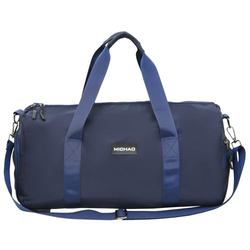Herren Schulter Große Umhängetasche Outdoor Tote Sport Gym Nylon Handgepäck Reisetasche(Blue) von TABAGFKFNV