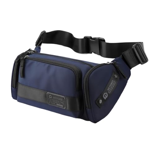 Herren Umhängetasche Mode Oxford Tuch Messenger for Männer Casual Multifunktionale Brust Tasche Männlich(Blue) von TABAGFKFNV
