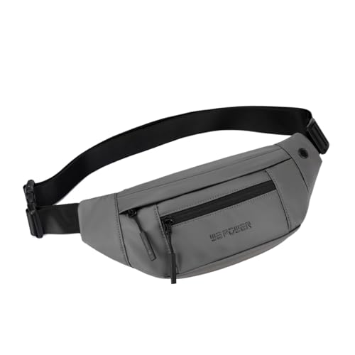 Hüfttasche Damen Herren Tasche Mode Lässig Brust Sport Reisetasche Hüfttasche Bauchtaschen Etui(Gray) von TABAGFKFNV