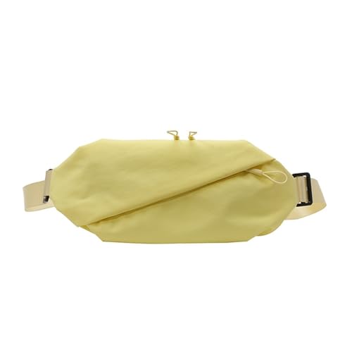 Männer Frau Brust Umhängetasche Anti-Diebstahl Reißverschluss Schultertasche for Kurztrip Sport(Yellow) von TABAGFKFNV