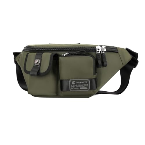 Mode-Design Hüfttasche Gürteltasche Nylongewebe Herren Gürteltasche Vintage Tasche Brusttasche(Green) von TABAGFKFNV