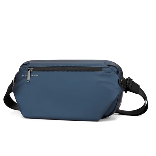 Modetrend Herren Gürteltasche Telefonpaket Anti-Diebstahl-Bauchtasche Crossbody Brust Mann Taille Tasche(Blue) von TABAGFKFNV