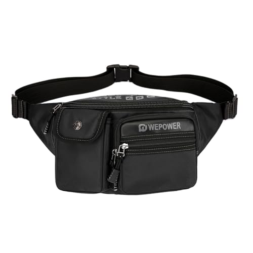 Multifunktionale Brusttasche mit Mehreren Taschen for Männer, Umhängetasche for den täglichen Ausflug, Sport(Black) von TABAGFKFNV