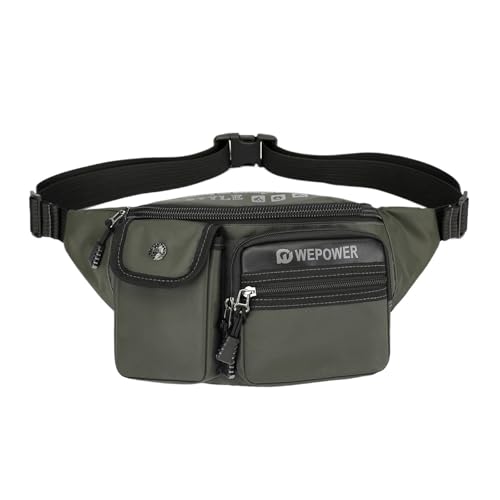 Multifunktionale Brusttasche mit Mehreren Taschen for Männer, Umhängetasche for den täglichen Ausflug, Sport(Green) von TABAGFKFNV