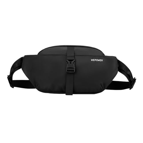 Outdoor Casual Fashion Hüfttasche Herren Schulter Crossbody Bag Mehrzweck wasserdicht Reise Brust tragbar(Black) von TABAGFKFNV