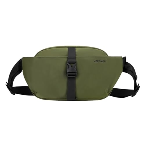 Outdoor Casual Fashion Hüfttasche Herren Schulter Crossbody Bag Mehrzweck wasserdicht Reise Brust tragbar(Green) von TABAGFKFNV