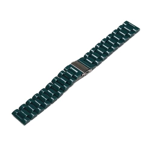 TABAGFKFNV 22mm Band Ersatz Armband Acryl Armband Uhr Strap for Männer Frauen Mit Quick Release Universal(Dark Green) von TABAGFKFNV