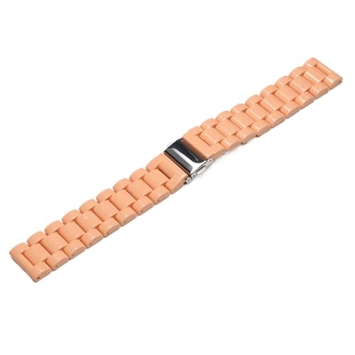TABAGFKFNV 22mm Band Ersatz Armband Acryl Armband Uhr Strap for Männer Frauen Mit Quick Release Universal(Orange) von TABAGFKFNV