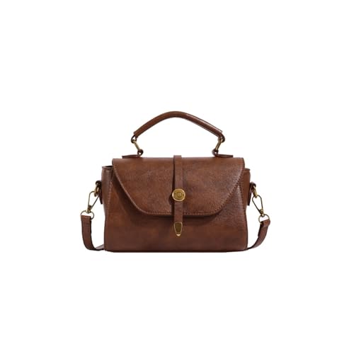 TABAGFKFNV Designer Messenger Bag for Damen Leder Crossbody Schulter Handtasche mit Vintage(Brown) von TABAGFKFNV