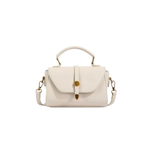 TABAGFKFNV Designer Messenger Bag for Damen Leder Crossbody Schulter Handtasche mit Vintage(White) von TABAGFKFNV