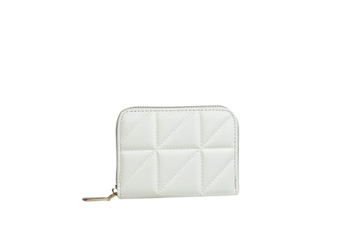 TABAGFKFNV Einfarbige Lippenstifttasche PU-Leder-Make-up-Etui Mini-Geldbörse Organizer Damen Kosmetiktasche Münzfach(White) von TABAGFKFNV