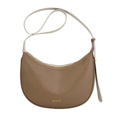 TABAGFKFNV Modische Umhängetasche im Crescent-Stil mit Nischendesign for die Achselpartie mit einer Schulter(Coffee) von TABAGFKFNV