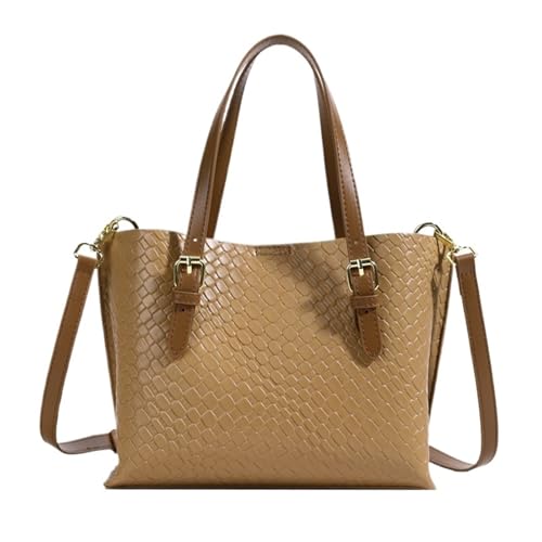 TABAGFKFNV Neue High-End-Handtasche for Damen, Umhängetasche, exquisite Pendlermode, Nischendesign, Umhängetasche(Khaki) von TABAGFKFNV