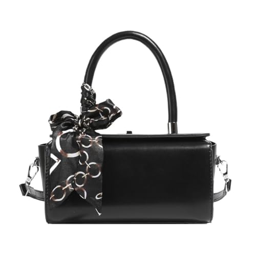 TABAGFKFNV Stilvolle und elegante Umhängetasche aus Leder for Damen, multifunktionale Handtasche for den täglichen Weg zur Arbeit(Black) von TABAGFKFNV