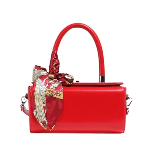 TABAGFKFNV Stilvolle und elegante Umhängetasche aus Leder for Damen, multifunktionale Handtasche for den täglichen Weg zur Arbeit(Red) von TABAGFKFNV
