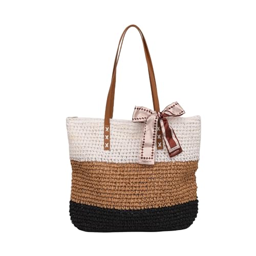 TABAGFKFNV Tragetaschen for Frauen Stroh gewebt Frauen Einkaufstasche Handtaschen Bolso Sac TABAGFKFNV Tragetaschen for Frauen Stroh gewebt Frauen Einkaufstasche Handtaschen Bolso Sac von TABAGFKFNV