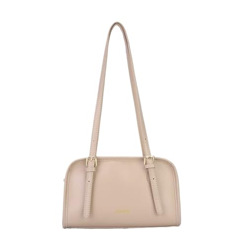 TABAGFKFNV Verstellbarer Riemen Damenhandtaschen Stilvolle, strapazierfähige Schultertasche aus Leder mit geräumigem Tragegriff oben for den täglichen Gebrauch(Khaki) von TABAGFKFNV