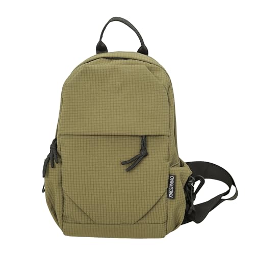 Tragbare Messenger Bag Damen Multifunktionale Brust Kleiner Rucksack All Match Umhängetasche(Green) von TABAGFKFNV